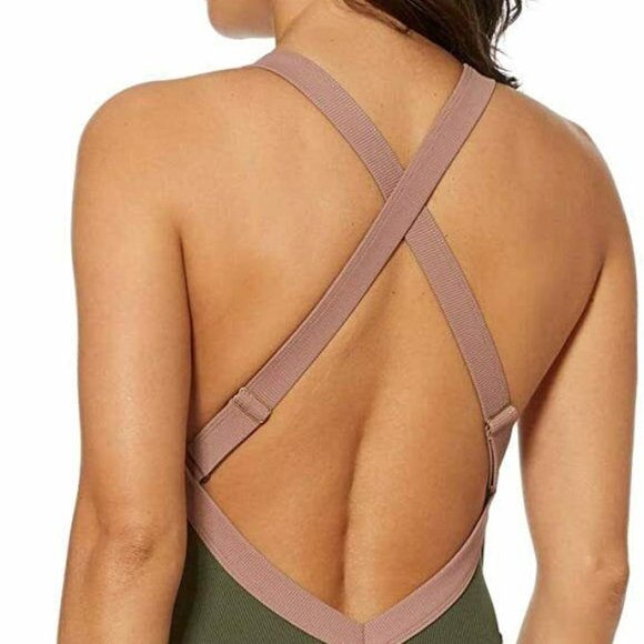 DOLCE VITA Ribbed High Leg X-Back One Piece NWT - Picture 3 of 3